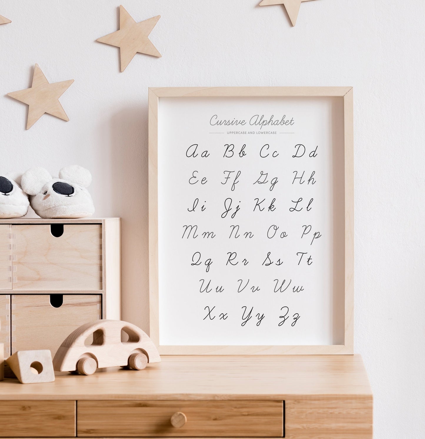 Cursive Alphabet Poster – Reading & Handwriting Wall Art