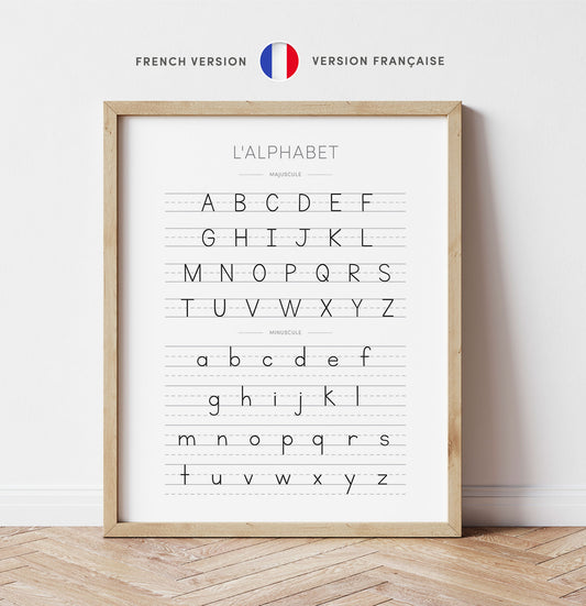French Alphabet Handwriting Chart