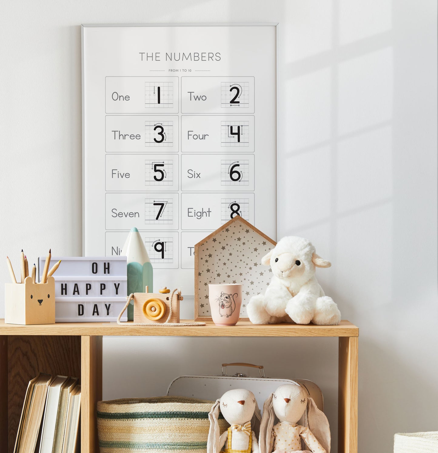 Count to 10 Numbers Poster – Math + Numbers Wall Art