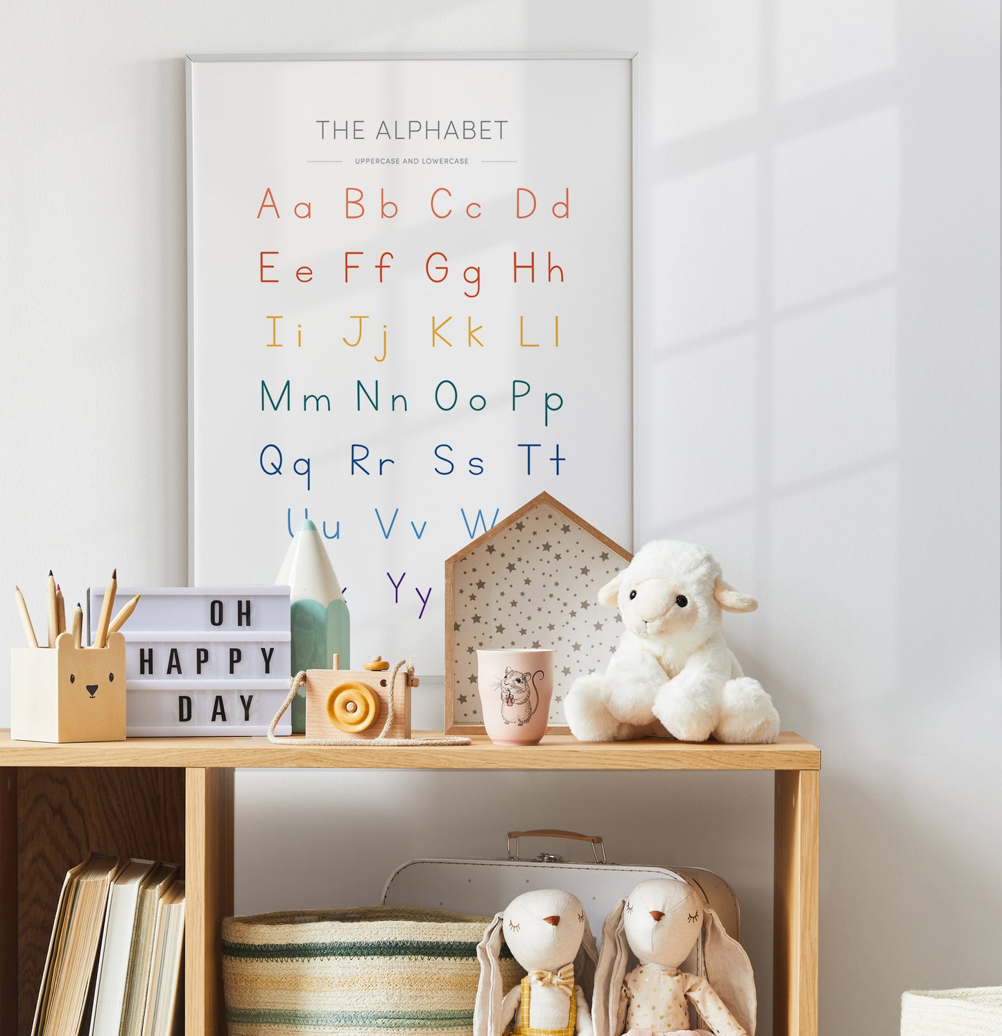 Colorful Alphabet Poster – Reading + Handwriting Wall Art