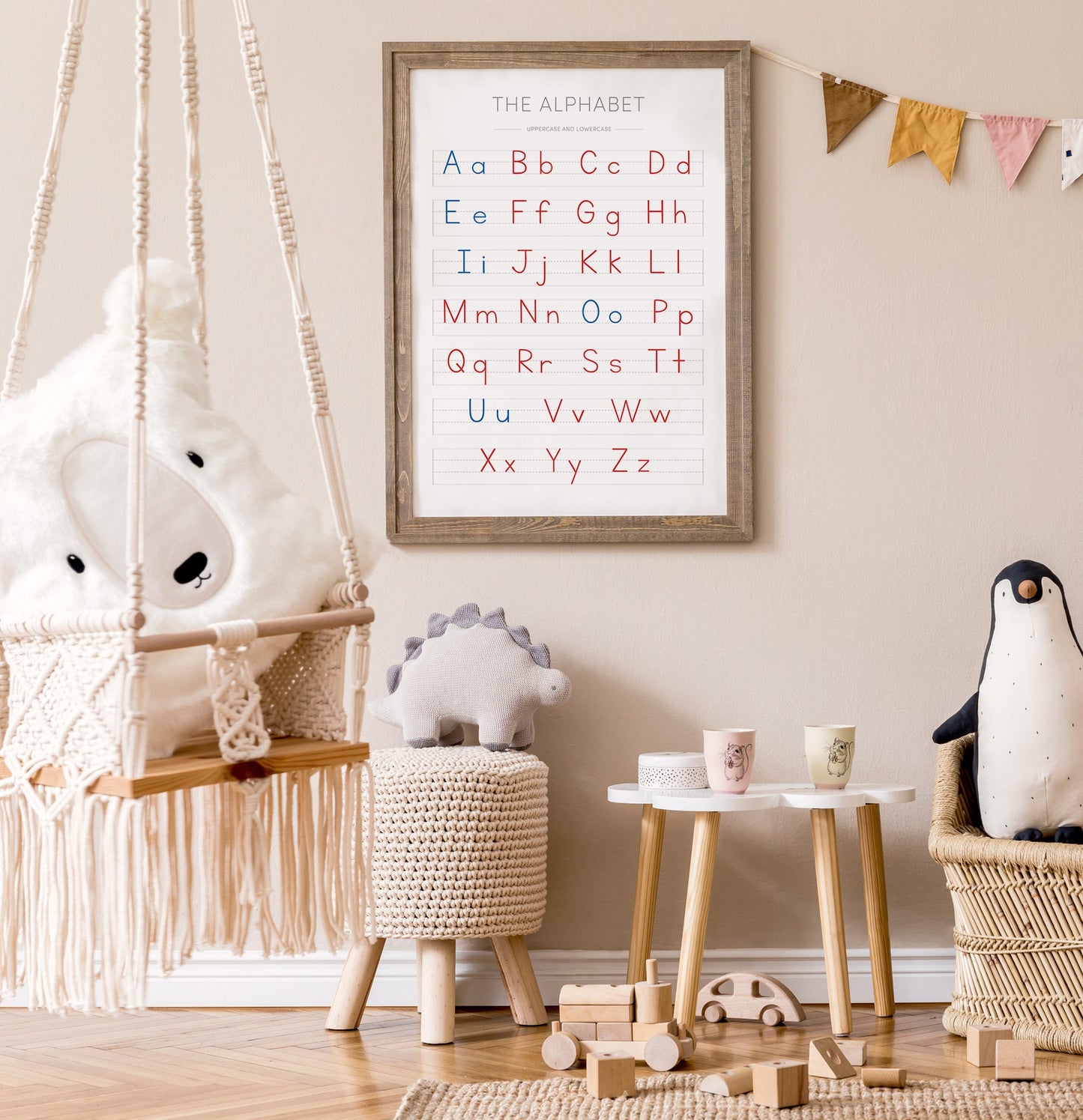 Montessori ABC Poster – Reading + Handwriting Wall Art