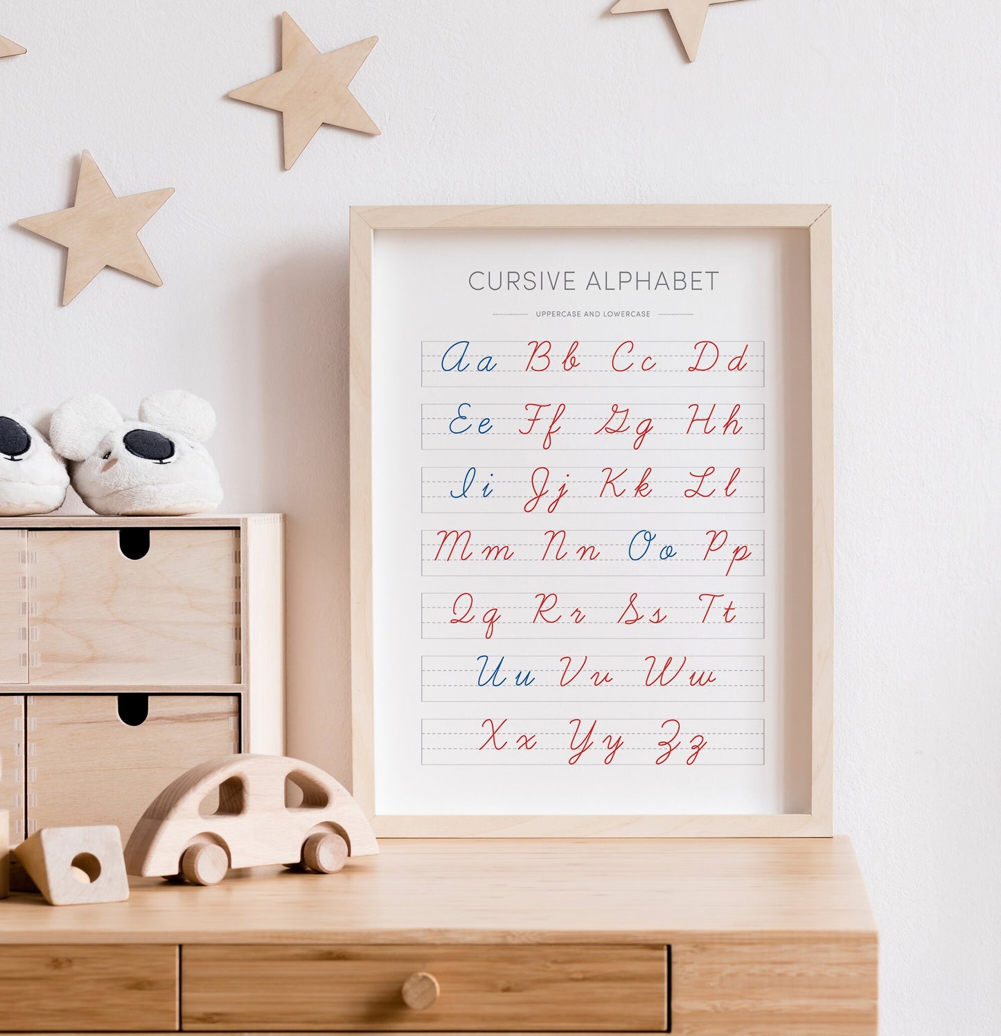 Montessori Cursive ABC Poster – Reading + Handwriting Wall Art