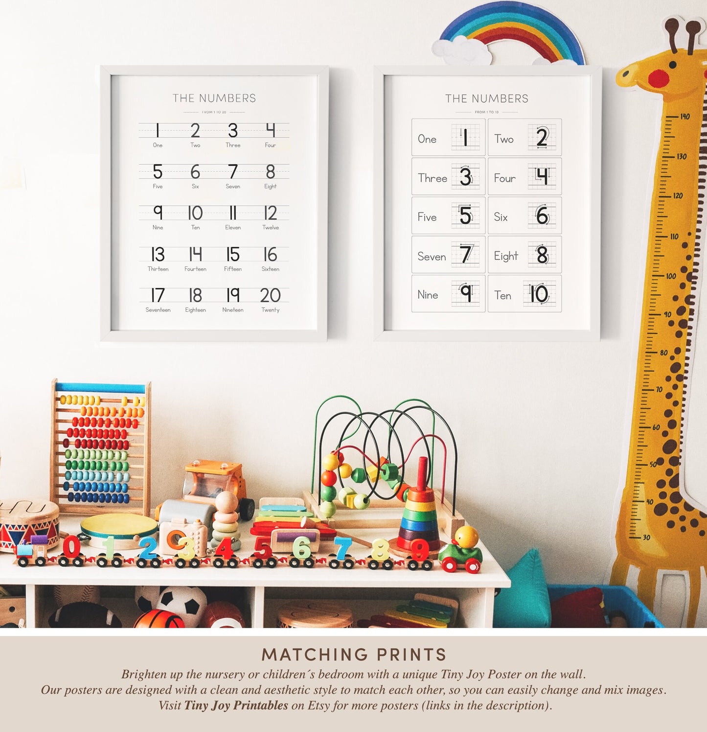 Count to 10 Numbers Poster – Math + Numbers Wall Art